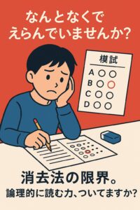 なんとなくで選んでいませんか？消去法では限界があるかも。