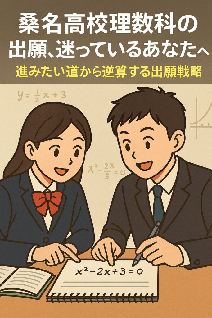 数学の問題を教え合う桑名高校受験生の男女生徒