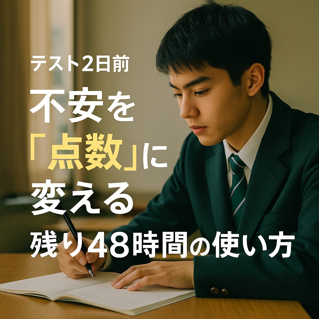 テスト2日前に机に向かう桑名高校の男子生徒