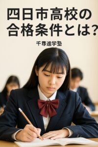 「四日市高校合格で“きる子”の条件」というメッセージ画像