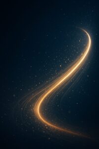 夜空に描かれた光の軌跡が遠心力や力学を表現する抽象的なイメージ