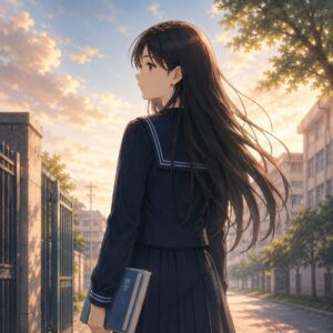 中学生の後ろ姿のイメージ